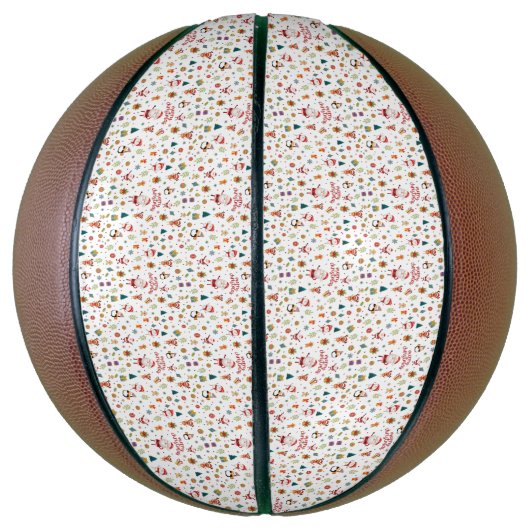 Frohe Weihnachtsmuster Basketball (Vertikal)