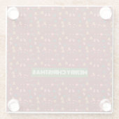 Frohe Weihnachtsmuster Elegant Glasuntersetzer (Rückseite)