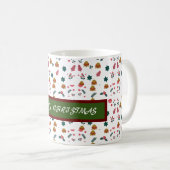 Frohe Weihnachtsmuster Elegant Kaffeetasse (VorderseiteRechts)