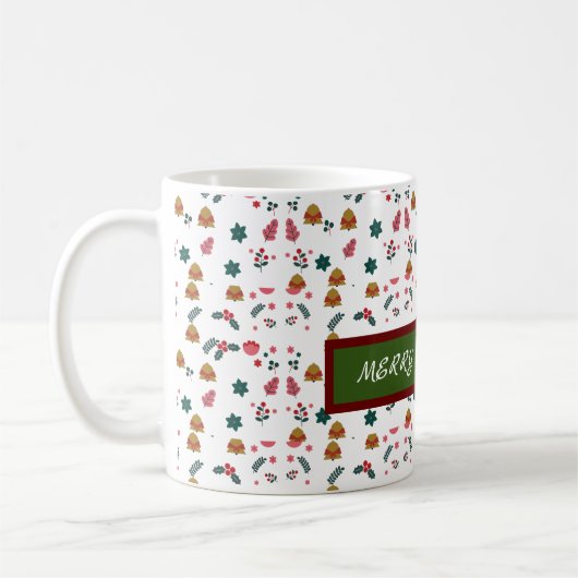 Frohe Weihnachtsmuster Elegant Kaffeetasse (Links)