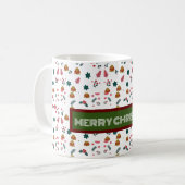 Frohe Weihnachtsmuster Elegant Kaffeetasse (Vorderseite Links)