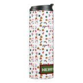 Frohe Weihnachtsmuster Elegant Thermosbecher (Nach links gedreht)