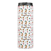 Frohe Weihnachtsmuster Elegant Thermosbecher (Rückseite)