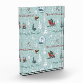 Frohe Weihnachtsmuster Fotoblock (Links)