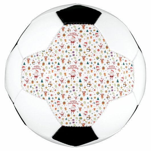 Frohe Weihnachtsmuster Fußball (Vorderseite)