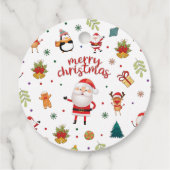 Frohe Weihnachtsmuster Geschenkanhänger (Rückseite)