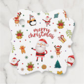 Frohe Weihnachtsmuster Geschenkanhänger (Vorderseite)