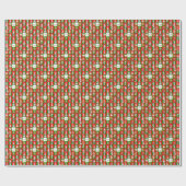 Frohe Weihnachtsmuster Geschenkpapier (Flach)