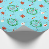 Frohe Weihnachtsmuster Geschenkpapier (Ecke)