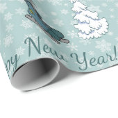 Frohe Weihnachtsmuster Geschenkpapier (Rolleneckpunkt)