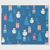 Frohe Weihnachtsmuster Geschenkpapier (Flach)