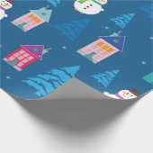 Frohe Weihnachtsmuster Geschenkpapier (Ecke)