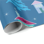 Frohe Weihnachtsmuster Geschenkpapier (Rolleneckpunkt)