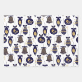 Frohe Weihnachtsmuster Geschenkpapier Set (Vorderseite 3)