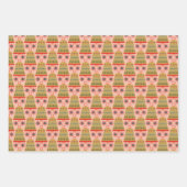 Frohe Weihnachtsmuster Geschenkpapier Set (Vorderseite 3)