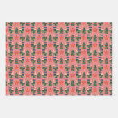 Frohe Weihnachtsmuster Geschenkpapier Set (Vorderseite 2)