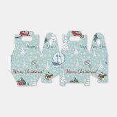 Frohe Weihnachtsmuster Geschenkschachtel (Ungefaltet)