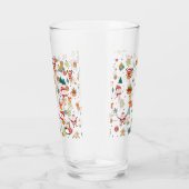 Frohe Weihnachtsmuster Glas (Rechts)