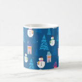 Frohe Weihnachtsmuster Kaffeetasse (Mittel)