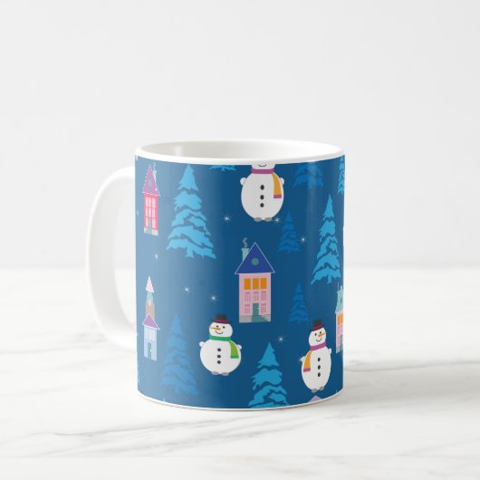 Frohe Weihnachtsmuster Kaffeetasse (Vorderseite Links)
