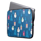 Frohe Weihnachtsmuster Laptopschutzhülle (Vorderseite Links)