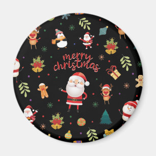 Frohe Weihnachtsmuster Magnet