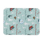 Frohe Weihnachtsmuster Magnet (Horizontal)