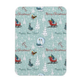 Frohe Weihnachtsmuster Magnet (Vertikal)