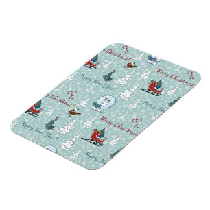 Frohe Weihnachtsmuster Magnet