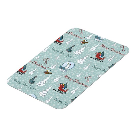 Frohe Weihnachtsmuster Magnet (Linke Seite)