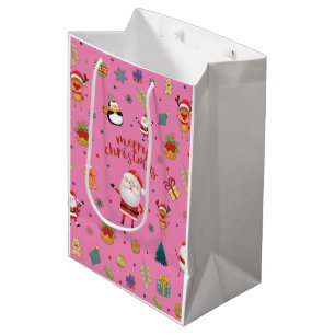 Frohe Weihnachtsmuster Mittlere Geschenktüte
