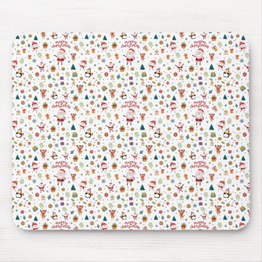 Frohe Weihnachtsmuster Mousepad (Vorne)