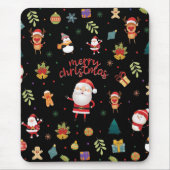 Frohe Weihnachtsmuster Mousepad (Vorne)