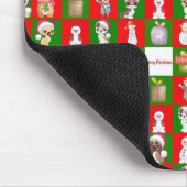 Frohe Weihnachtsmuster Mousepad (Ecke)