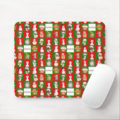 Frohe Weihnachtsmuster Mousepad (Mit Mouse)