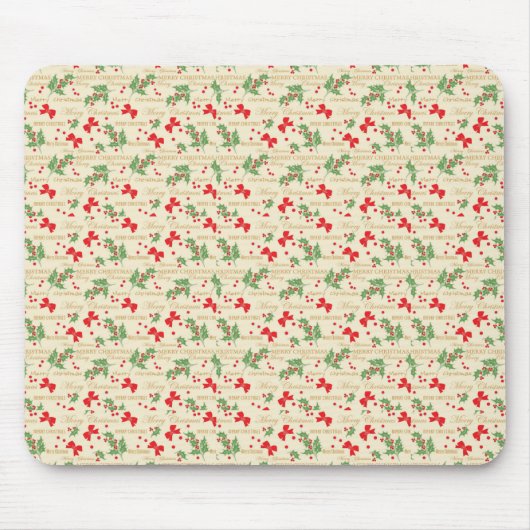 Frohe Weihnachtsmuster Mousepad (Vorne)