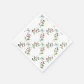 Frohe Weihnachtsmuster Napkins | Feiertag Serviette (Ecke)