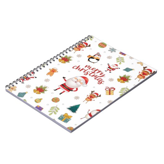 Frohe Weihnachtsmuster Notizblock (Linke Seite)