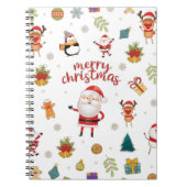 Frohe Weihnachtsmuster Notizblock (Vorderseite)