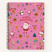 Frohe Weihnachtsmuster Notizblock (Vorderseite)
