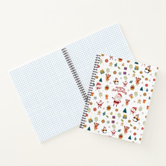 Frohe Weihnachtsmuster Notizblock (Innenseite)