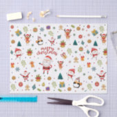 Frohe Weihnachtsmuster Seidenpapier (Handwerk)