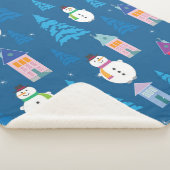 Frohe Weihnachtsmuster Sherpadecke (3/4)