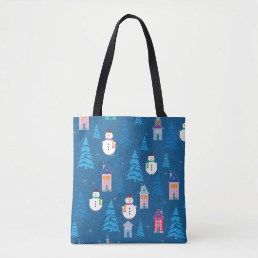 Frohe Weihnachtsmuster Tasche (Vorderseite)
