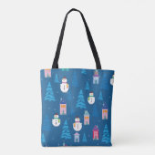 Frohe Weihnachtsmuster Tasche (Rückseite)