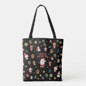 Frohe Weihnachtsmuster Tasche (Rückseite)