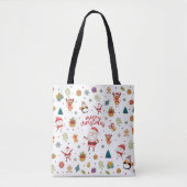 Frohe Weihnachtsmuster Tasche (Vorderseite)