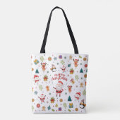 Frohe Weihnachtsmuster Tasche (Rückseite)