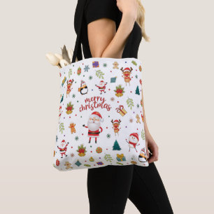 Frohe Weihnachtsmuster Tasche
