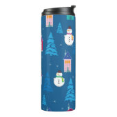 Frohe Weihnachtsmuster Thermosbecher (Nach links gedreht)